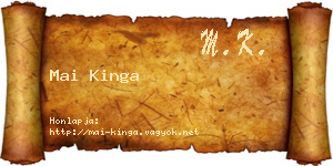 Mai Kinga névjegykártya